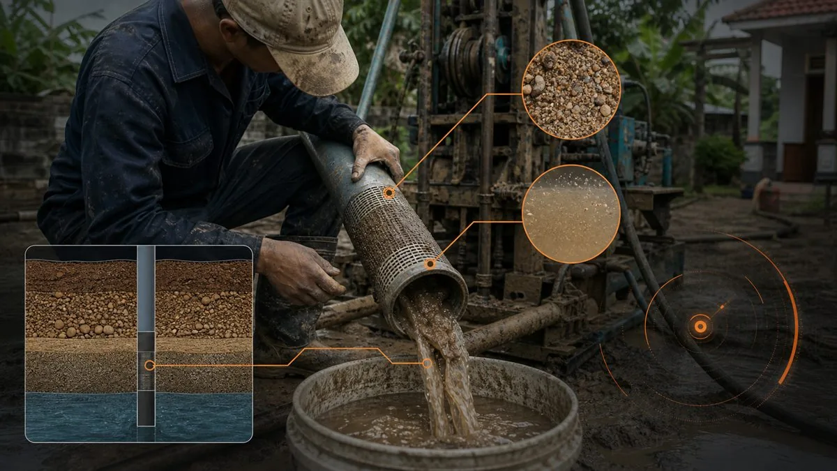Nước bơm lên có cát